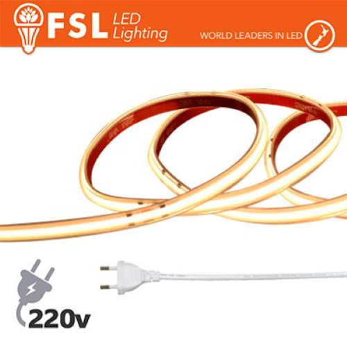 Striscia LED COB 20metri - IP65 3000K 220V 15W/m 1200lm/m